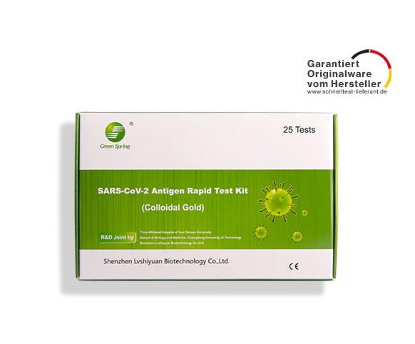 Profi Green Spring® SARS-CoV-2 Antigen Schnelltest 4in1 - (25er Box) - Für geschultes/med. Personal - Schnelltest-lieferant.de
