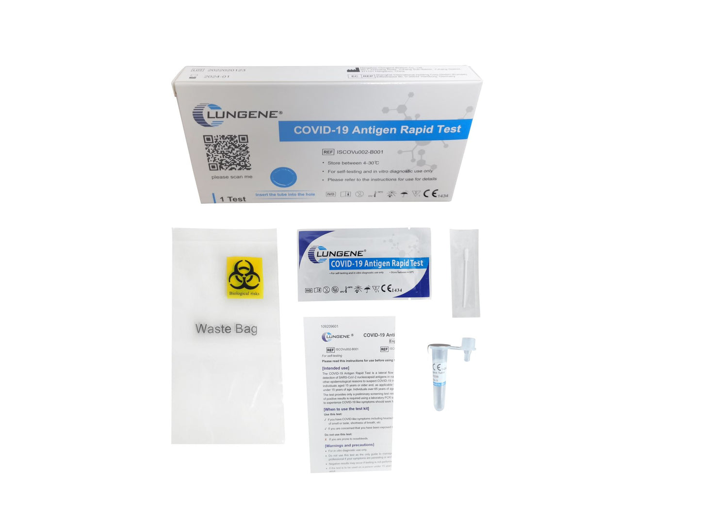 Clungene® Covid-19 Corona Schnelltest für Laien (Selbsttest) - Einzeln verpackt - Schnelltest-lieferant.de