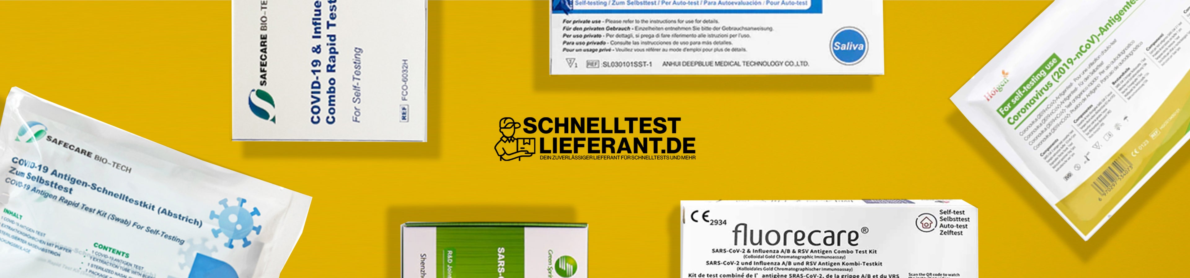 Banner Schnelltest-Lieferant-Corona-Logo